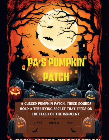 Black Grunge Illustrated Halloween Party Poster